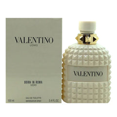Valentino Uomo perfume bottle and packaging on a white background