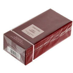 Red Tom Ford perfume box on a white background