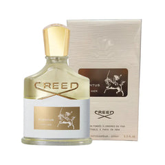 Creed Aventus perfume bottle and packaging on a white background