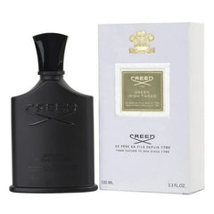 Black Creed perfume bottle and packaging on a white background
