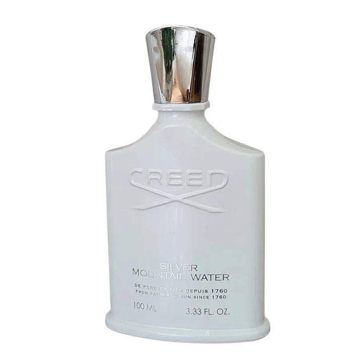 Creed Silver Mountain Water perfume bottle on a white background