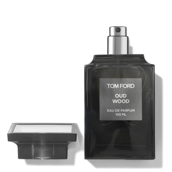 Tom Ford Oud Wood perfume bottle on a white background