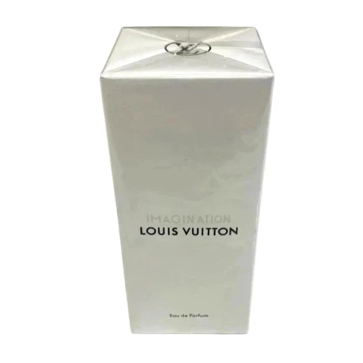 Louis Vuitton perfume bottle with packaging on a white background