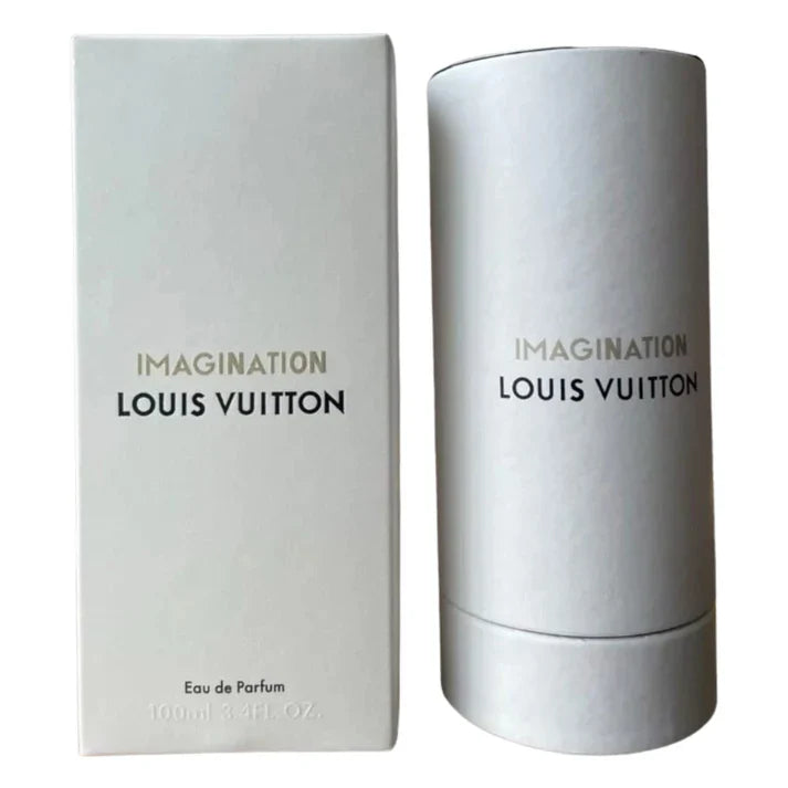 Louis Vuitton Imagination Eau de Parfum bottle and packaging on a white background